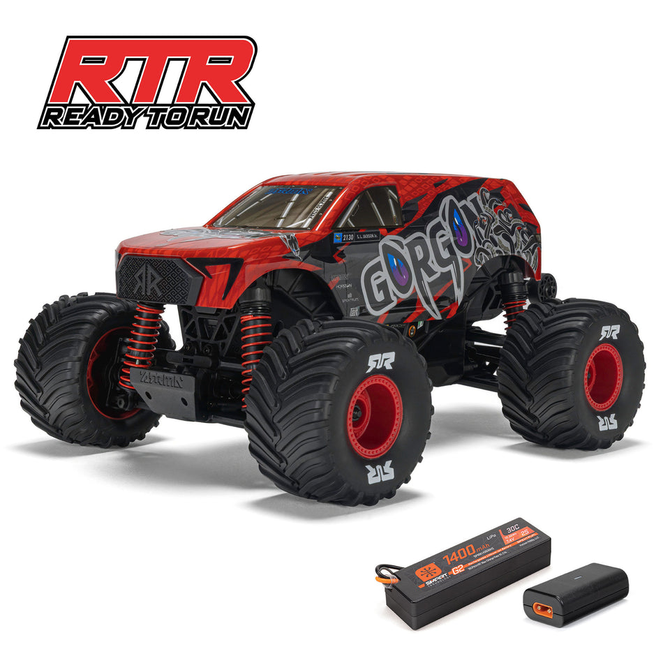 1/16 GORGON GROM 4X4 RTR Brushed Monster Truck Red