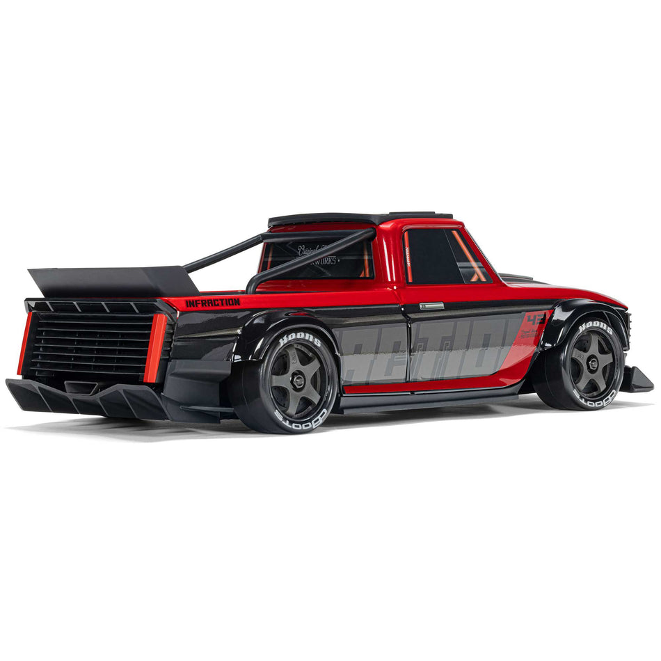 Arrma 1/12 INFRACTION GROM 3S 4X4 Ready-To-Run Brushless All-Road Street Bash Red/Black