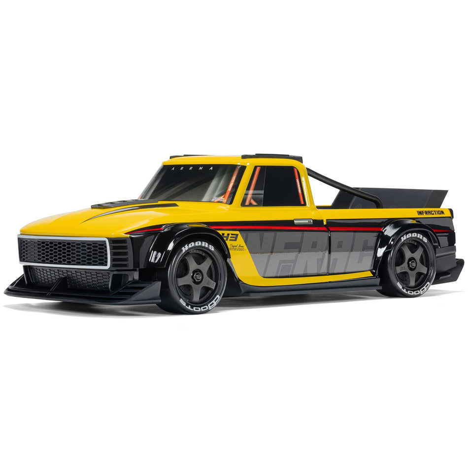 Arrma 1/12 INFRACTION GROM 3S 4X4 Ready-To-Run Brushless All-Road Street Bash Yellow?Black