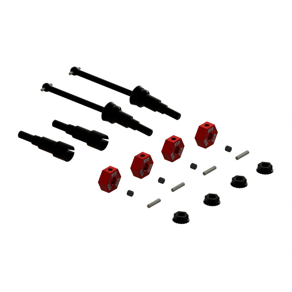 Arrma METAL AXLE & WHEEL HEX SET B (4): Mojave GROM