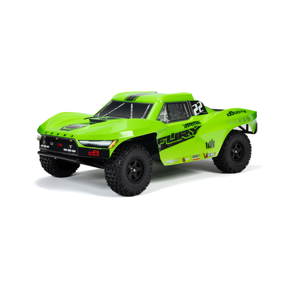 1/10 FURY MEGA 550 2WD Short Course Truck RTR, Green No Battery