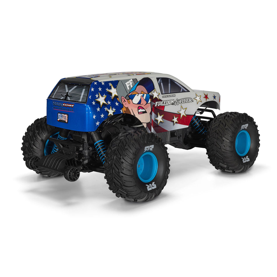 /10 FREEDOM FLYER 223S 2WD RTR Brushless Monster Truck (Battery & Charger Included), White