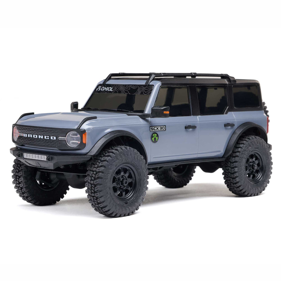 SCX30 Ford Bronco 4X4 RTR Brushed Rock Crawler Gray