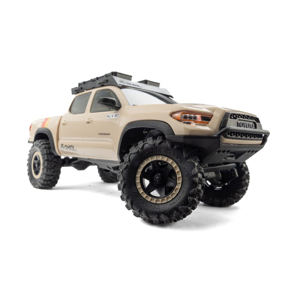 Axial 1/30 SCX30 Toyota Tacoma TRD Pro 4X4 RTR Brushed Rock Crawler Tan (Battery & Charger Included)
