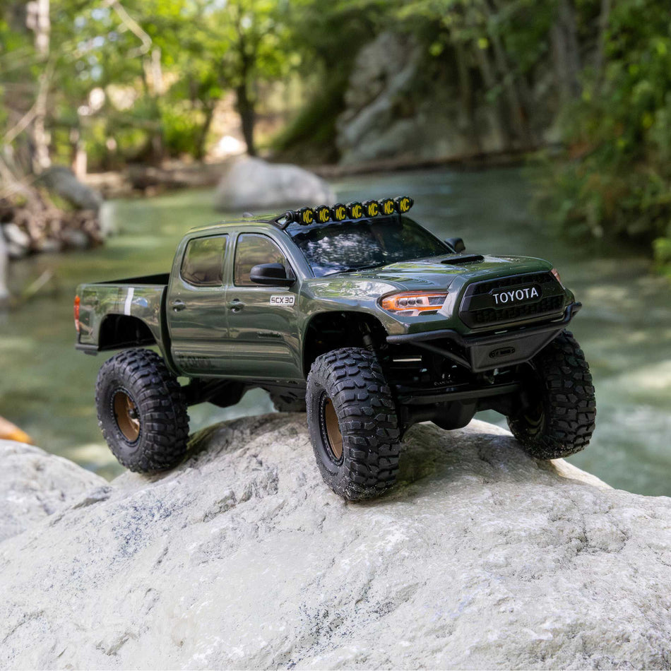 Axial 1/30 SCX30 Toyota Tacoma TRD Pro 4X4 RTR Brushed Rock Crawler Green(Battery & Charger Included)