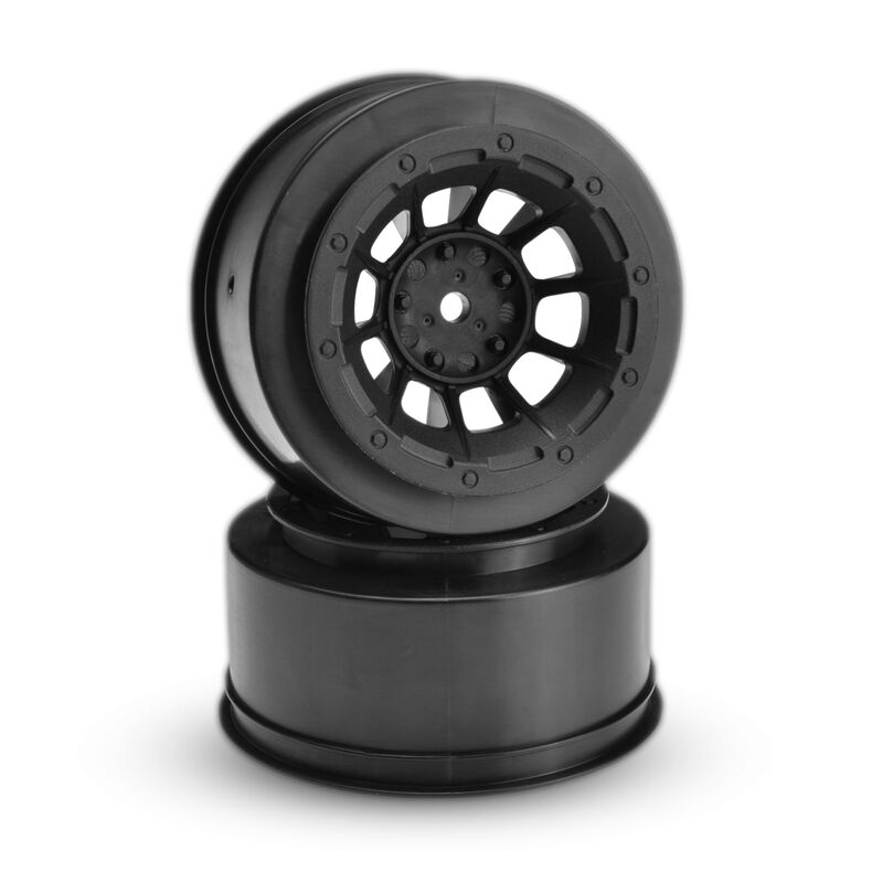 JConcepts Front Hazard Wheel, Black (2): 2WD Slash
