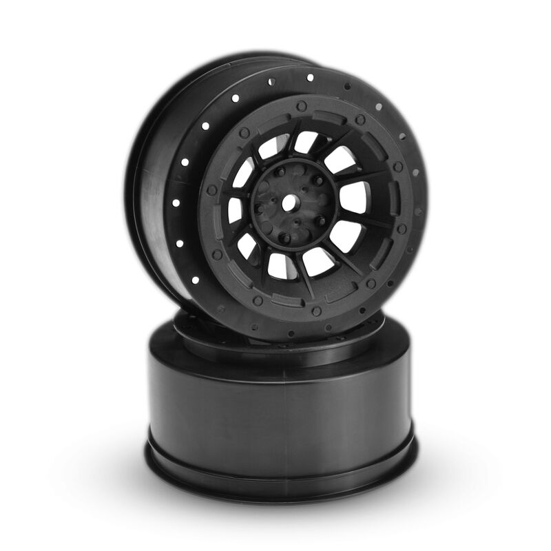 JConcept Rear Hazard Wheel, Black (2): Slash