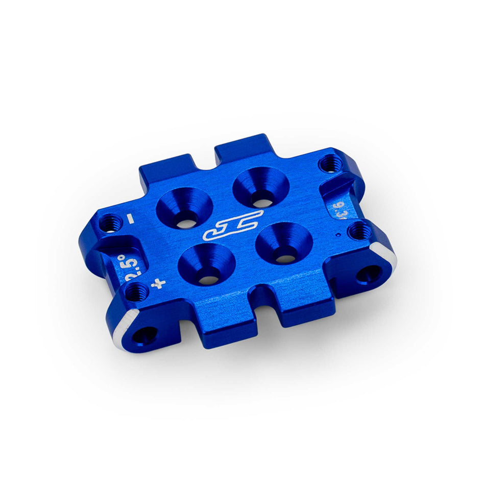 Jconcepts RC10B7 front bulkhead 2.5 degree (9.3g), aluminum - blue