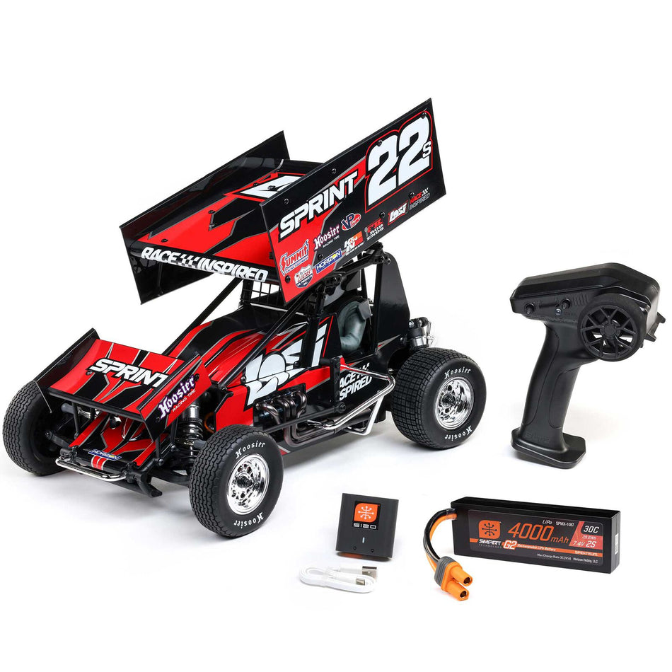 FREE SHIPPING***Losi 1/10 22S Sprint 2WD RTR, Red With Battery and Charger