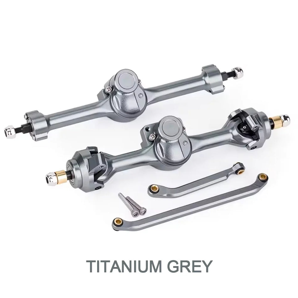 Powerhobby Axial SCX30 Front + Rear Aluminum Extended Axles w +5MM Grey