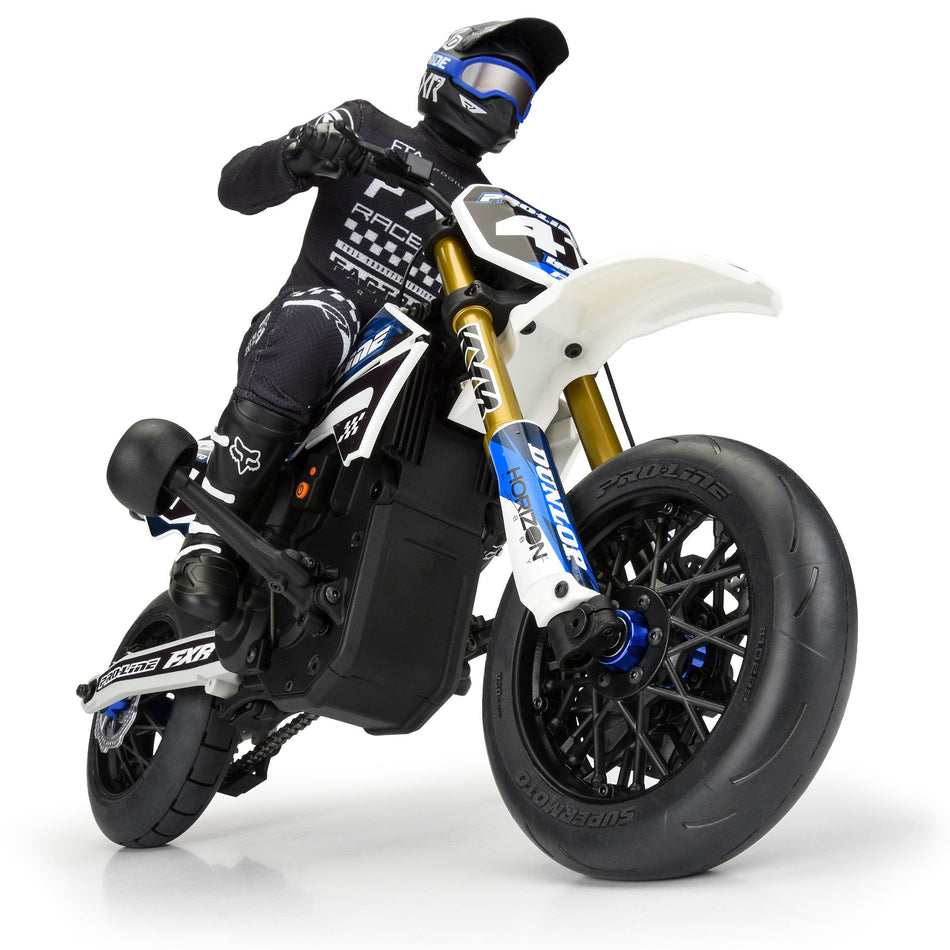 Losi 1/4 Supermoto S3 Motorcycle Front Tire MTD Black (1): PROMOTO-MX