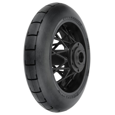 Losi 1/4 Supermoto S3 Motorcycle Rear Tire MTD Black (1): PROMOTO-MX