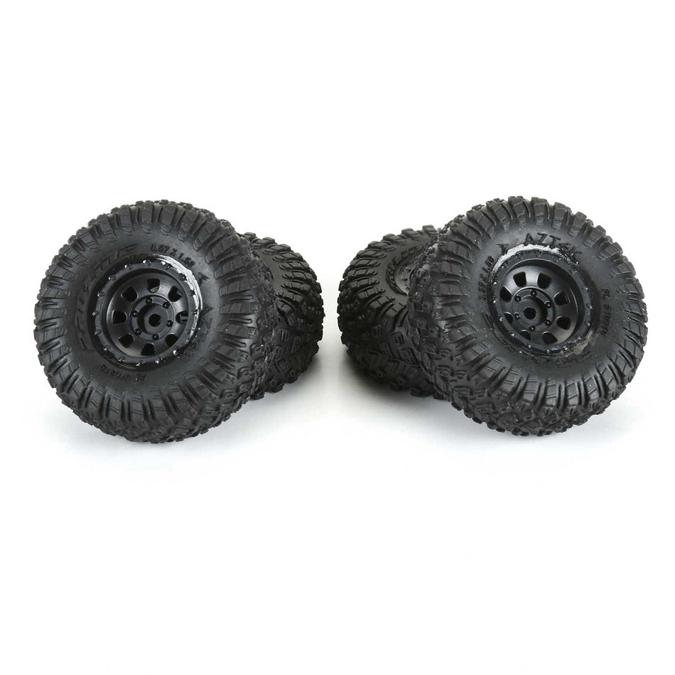Proline 1/30 Aztek Front/Rear Mounted Black Clobber (4): Axial SCX30