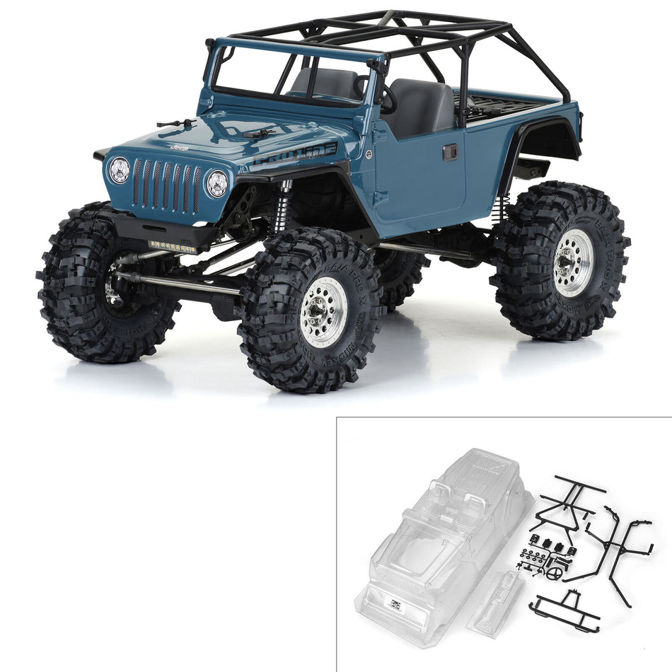 Proline 1/10 2004 Jeep LJ Clear Body/Trail Cage 12.3" Wheelbase Crawlers