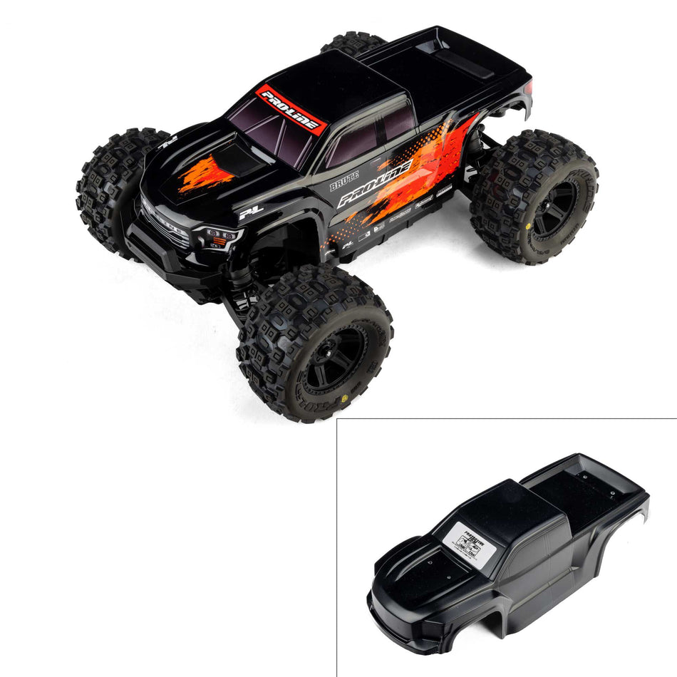 1/16 Pre-Cut Truck Body Tough Color Black: Traxxas Mini Maxx
