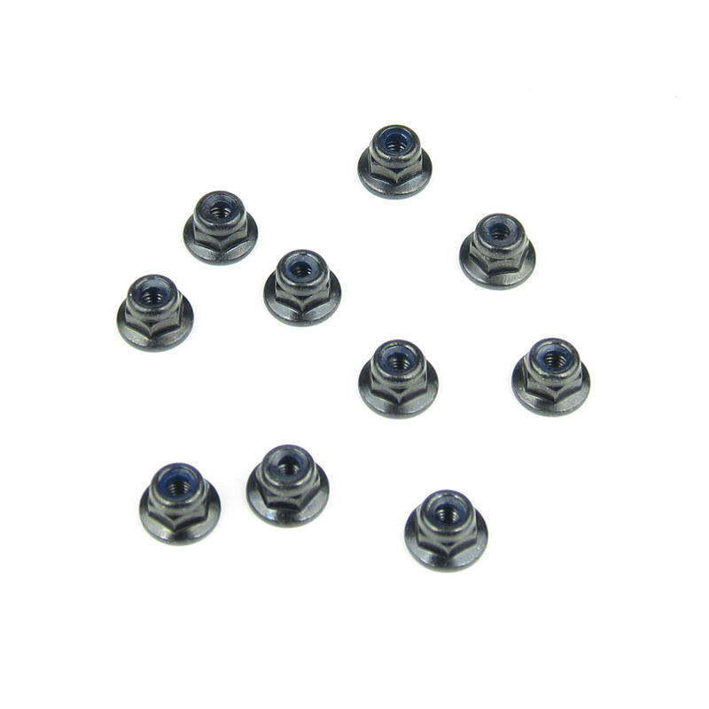 Tekno M3 Flanged Locknuts, Black