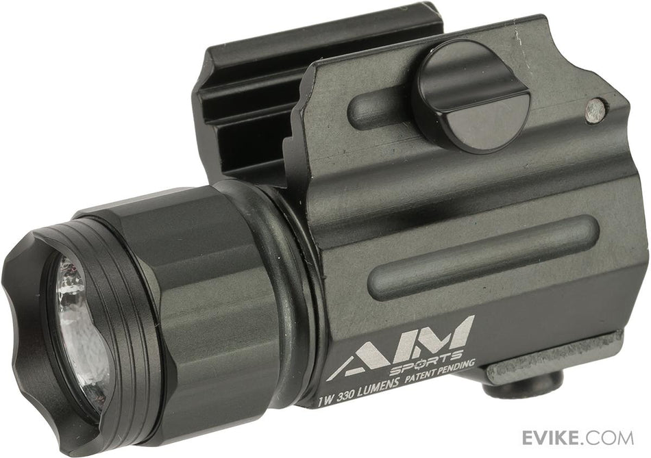 AIM Sports 500 Lumen Compact LED Quick Release Flashlight with Color Filter Lenses