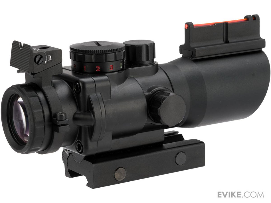 4x32 Tri Illuminated Scope W/Fiber Optic Sight