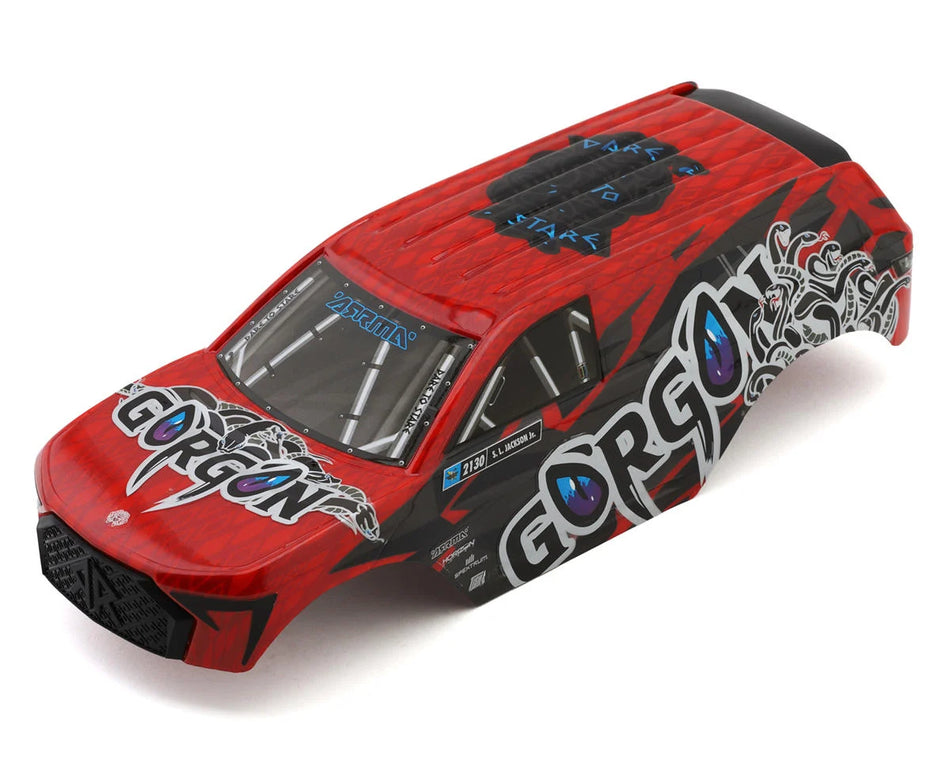 Arrma Gorgon Grom 1/16 Pre-Painted Monster Truck Body (Red)