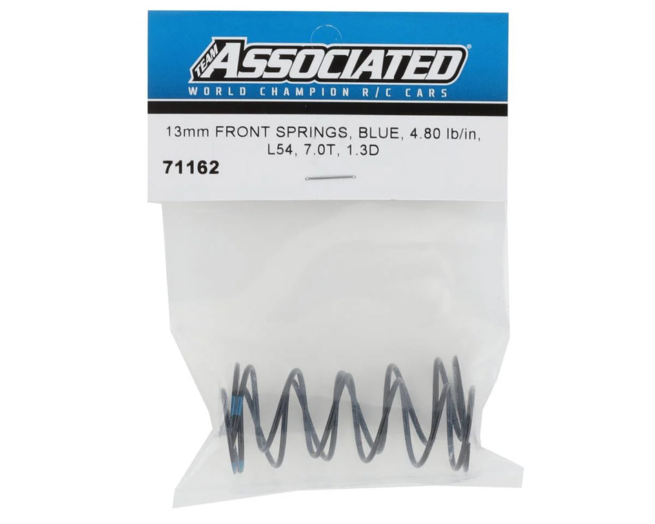Team Associated 13mm Front Shock Spring (Blue/4.80lbs) (54mm)