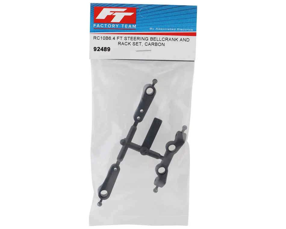 Team Associated RC10B7/B7D Factory Team Steering Bellcrank & Rack Set (Carbon)