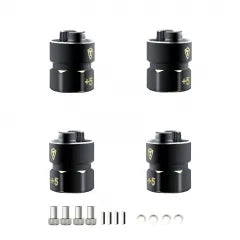 Treal Hobby Axial SCX24 Brass Wheel Hex Hub Adapters (4) (2.4g) (+5mm)