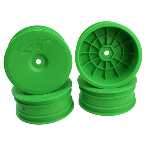 Speedline Buggy Wheels for Associated B6.1 / Kyosho RB6 / Front / GREEN / 4pcs