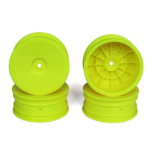 Yellow Speedline Front Buggy Wheels for the Associated B6 and Kyosho RB6 (4pcs)