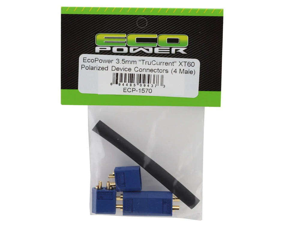 EcoPower "TruCurrent" XT60 Polarized Connectors (Male) (4)