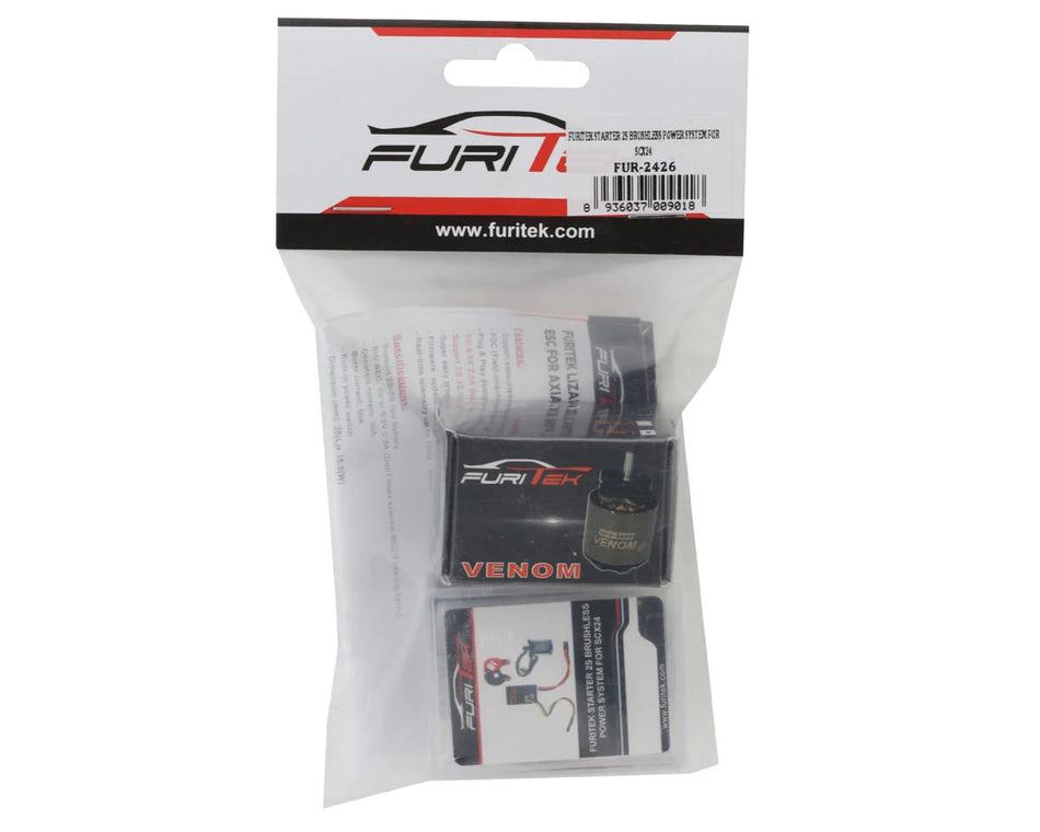 Furitek SCX24 Starter 118 2S Brushless ESC & Venom Motor Combo (3450kV)