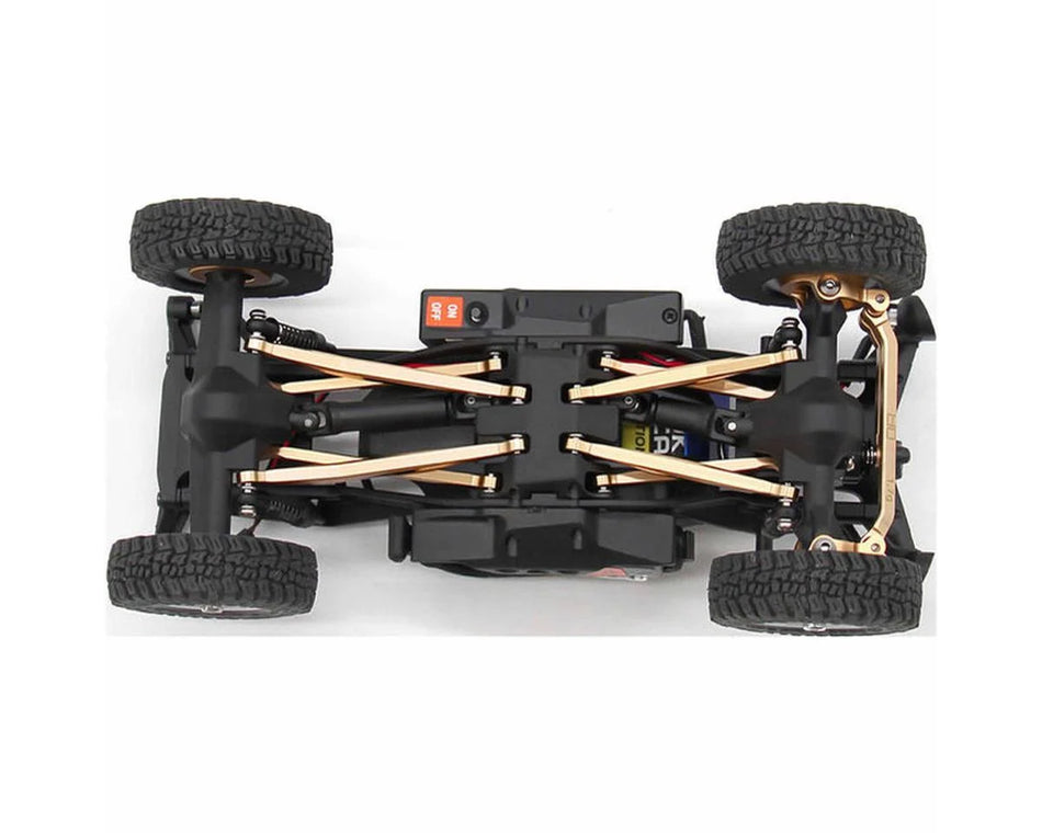Hot Racing Axial SCX30 Brass High Clearance Suspension Links Set (Gold) (Bronco/Wrangler)