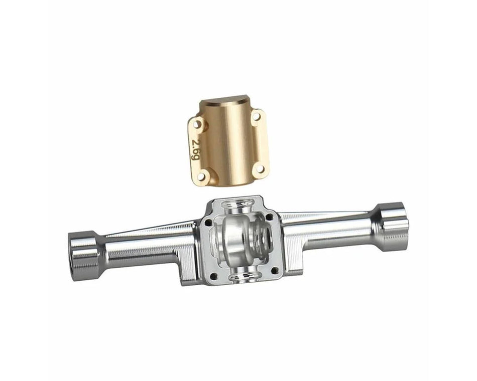 Hot Racing Axial SCX30 Aluminum Rear Axle Housing w/Brass Cover