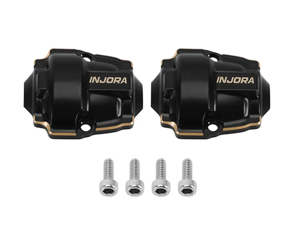 Injora Redcat Ascent-32 Brass Differential Covers (Black) (2) (2.6g ea)