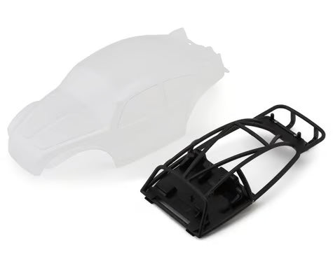 Injora Axial® SCX24 BUG24 1/24 Rock Crawler Body Set (Clear) (132mm Wheelbase) w/LED Light Bar & Interior