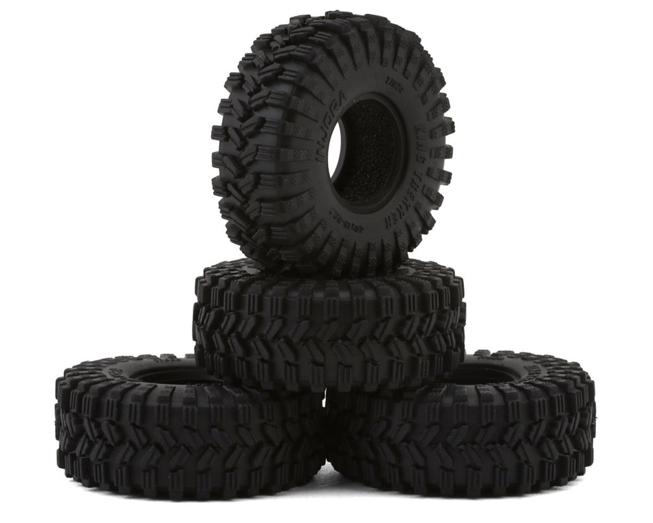 Injora 0.7" King Trekker Micro Rock Crawler Tires (4) (40mm OD) (S5) w/Foam Inserts