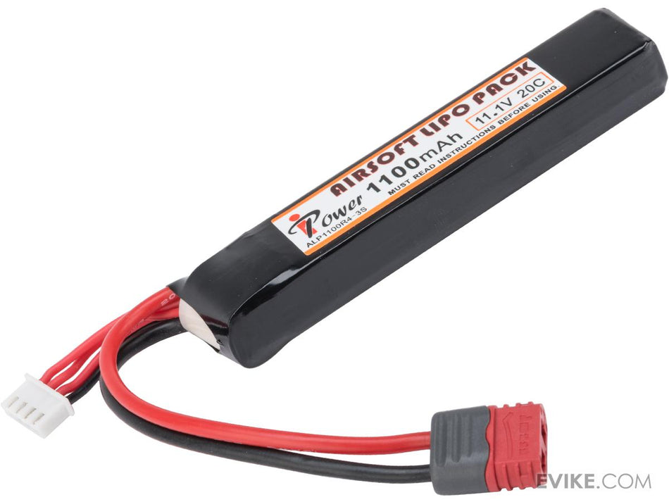 Intellect iPower 11.1v 1000mah 20c Airsoft Buffer Tube LiPo Battery Pack (Configuration: For Deans / T-Plug Connector)