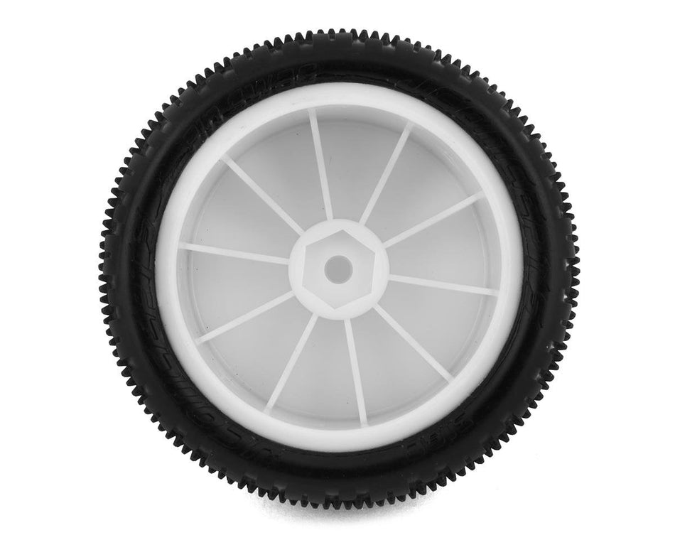 JConcepts Pin Swag 2.2" Pre-Mounted Rear Buggy Carpet Tires (White) (2) (Pink) w/12mm Hex