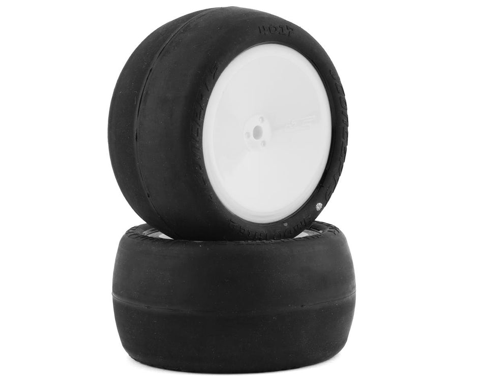 JConcepts Smoothie 2 2.2" Pre-Mounted Rear Buggy Tires (White) (2) (Silver) w/12mm Hex