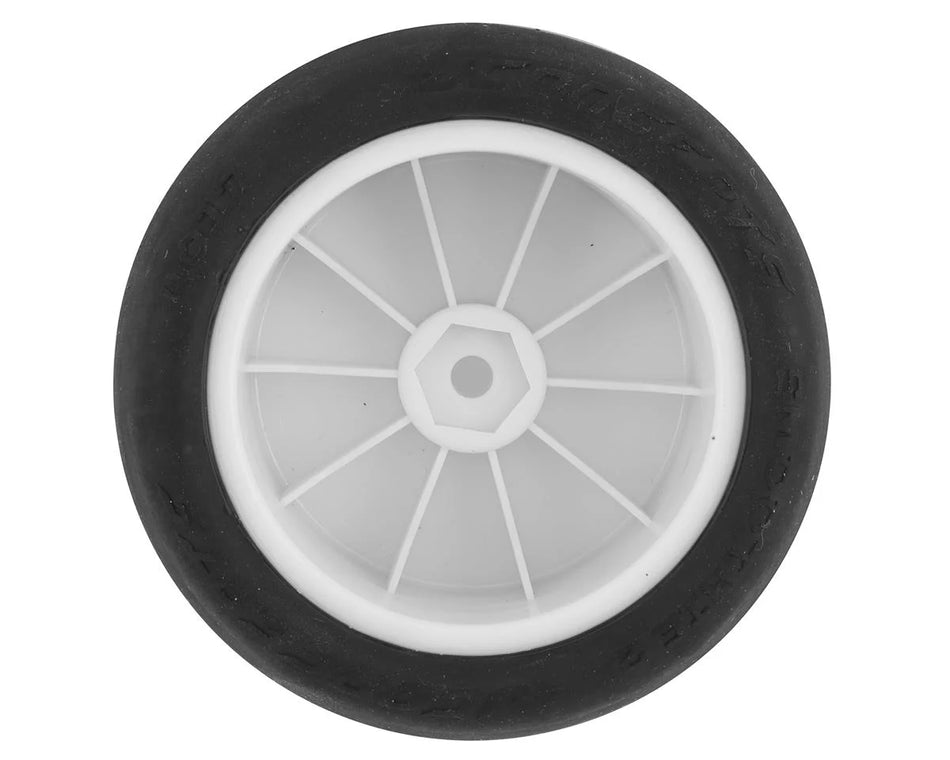 JConcepts Smoothie 2 2.2" Pre-Mounted Rear Buggy Tires (White) (2) (Silver) w/12mm Hex