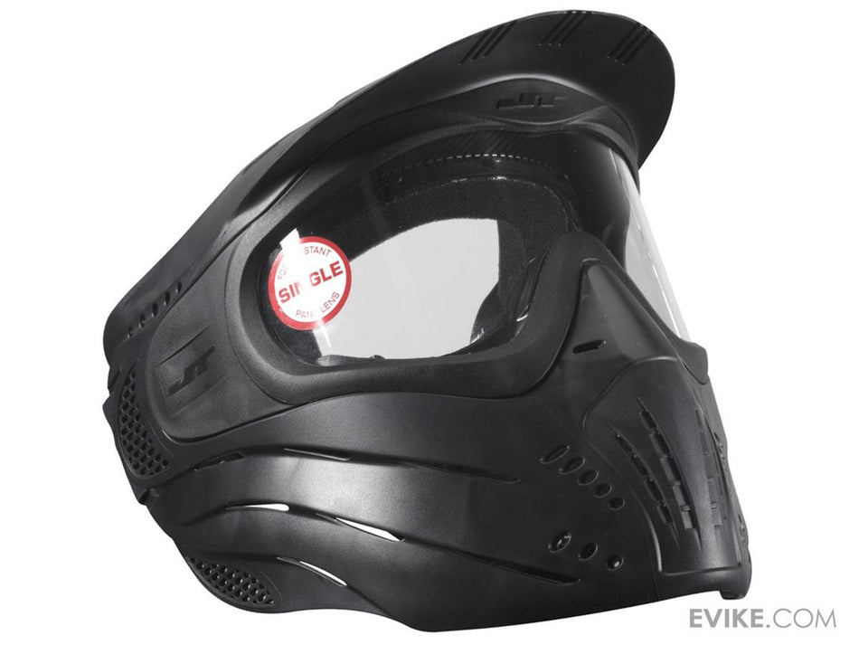 JT Premise Full Seal Airsoft/Paintball Mask (Color: Black / Clear)