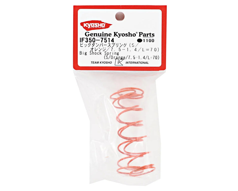 *Kyosho 70mm Big Bore Front Shock Spring (Orange) (2)