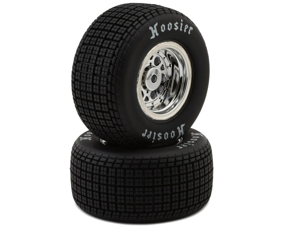 Losi 22S Sprint Rear Pre-Mounted Hoosier Tires (Chrome) (2) (Soft)
