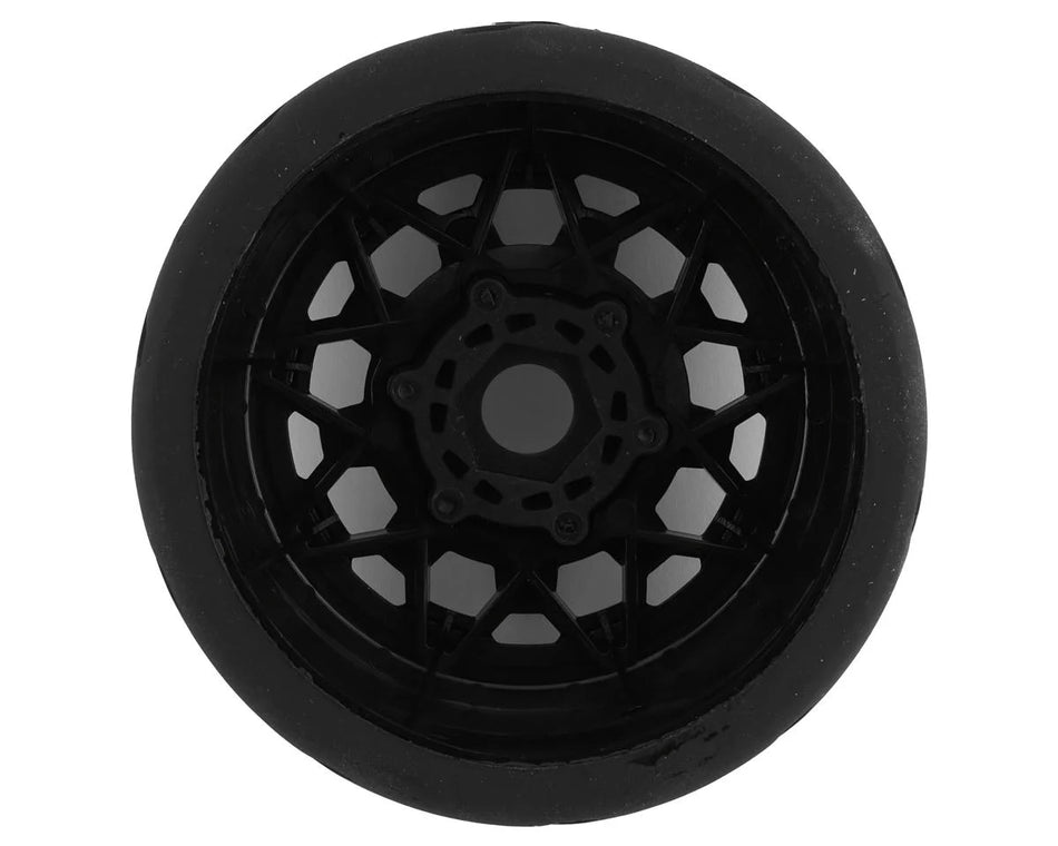 * Method RC Velociter Belted Pre-Mount 1/7 On-Road Rear Tires (Black) (2) w/Hive 17mm Hex Wheels
