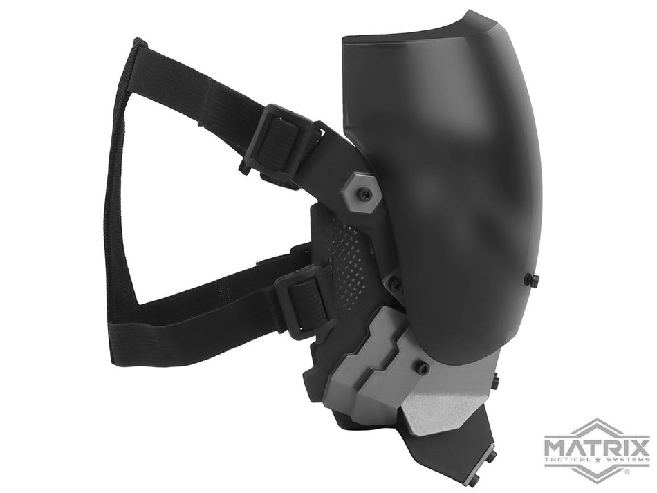Matrix Cyber Commander Full Face Mask w/ Detachable Lens (Color: Black)