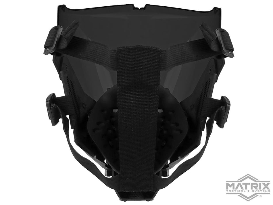 Matrix Cyber Commander Full Face Mask w/ Detachable Lens (Color: Black)