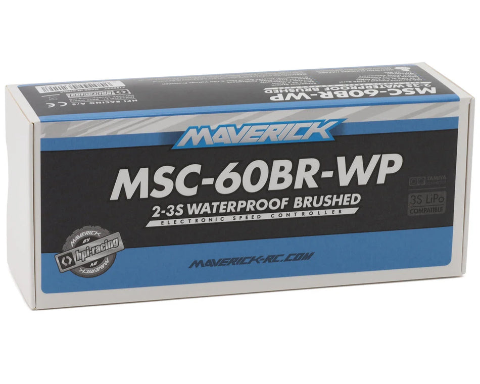 Maverick MSC-60BR-WP 60A Waterproof Brushed ESC w/Tamiya Connector
