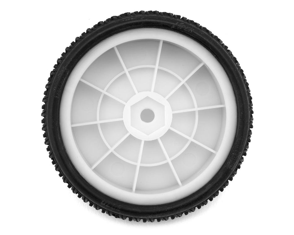 Pro-Motion Viper 2.2" 2WD Front LP Carpet 1/10 Pre-Mounted Buggy Tires (White) (C3 Green/Medium) (2) w/12mm Hex