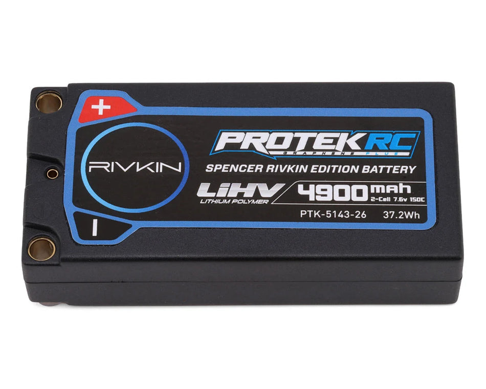 ProTek RC Spencer Rivkin 2S 150C Low IR SG3 HV ULCG Shorty LiPo Battery (7.6V/4900mAh) w/5mm Connectors (ROAR Approved)