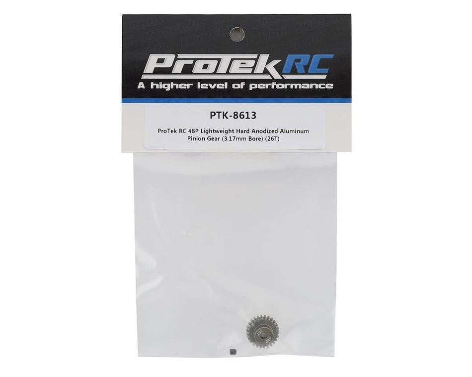 ProTek RC 48P Lightweight Hard Anodized Aluminum Pinion Gear (3.17mm Bore) (26T)