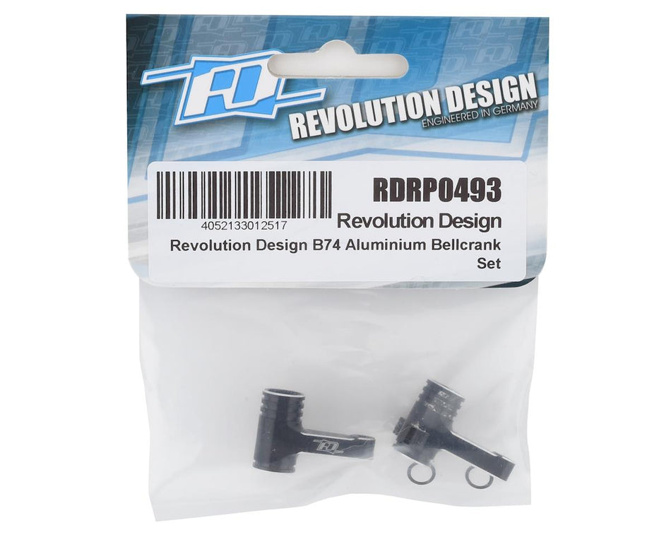 Revolution Design B74 Aluminum Bellcrank Set (Black)